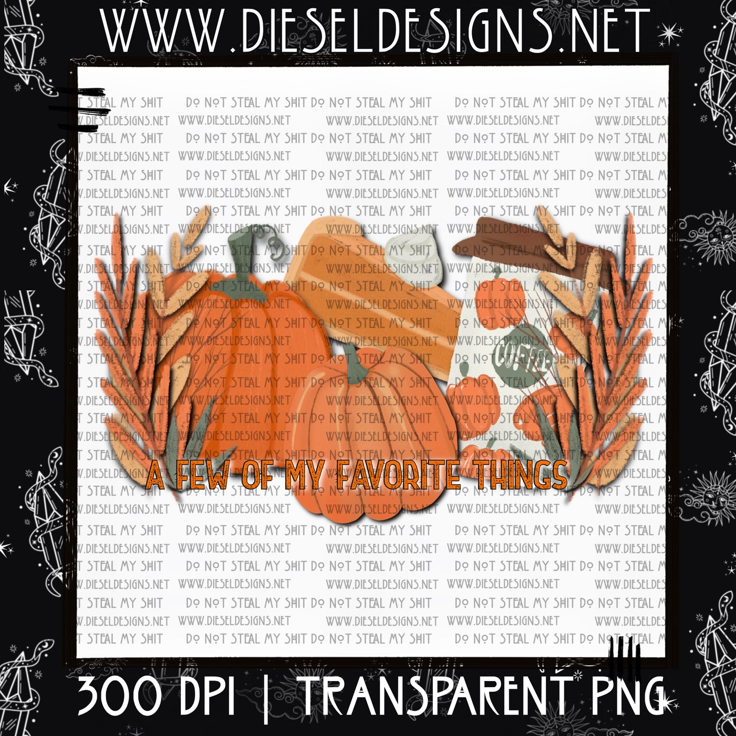 A few of my favorite things | 300 DPI | Transparent PNG |