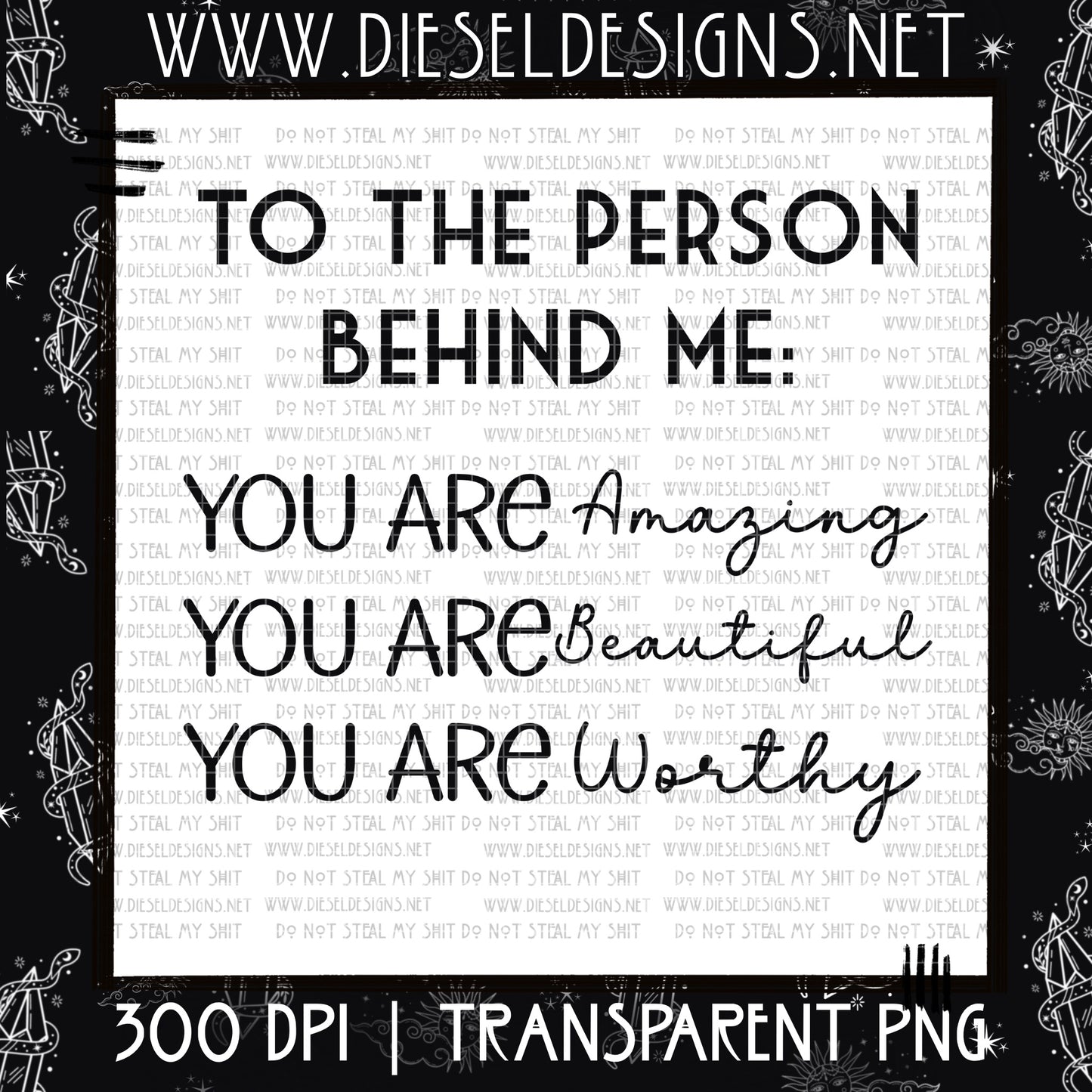 Person behind me: White & Black version included!| 300 DPI | Transparent PNG