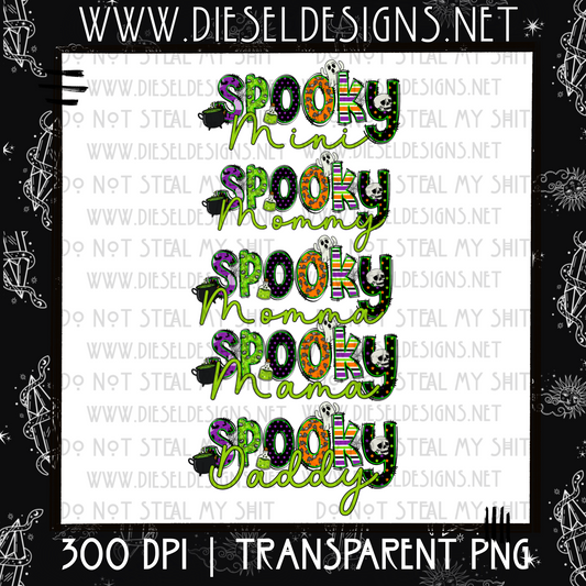 Spooky mini & me set  | 300 DPI | Transparent PNG