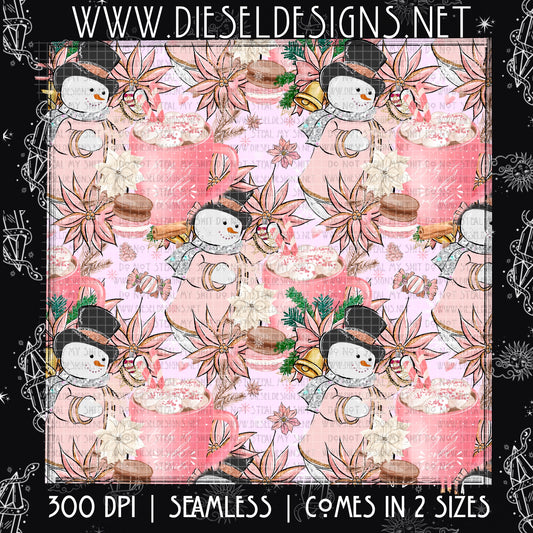 Pink Christmas (Light Pink) Seamless | Design | 300 DPI | PNG