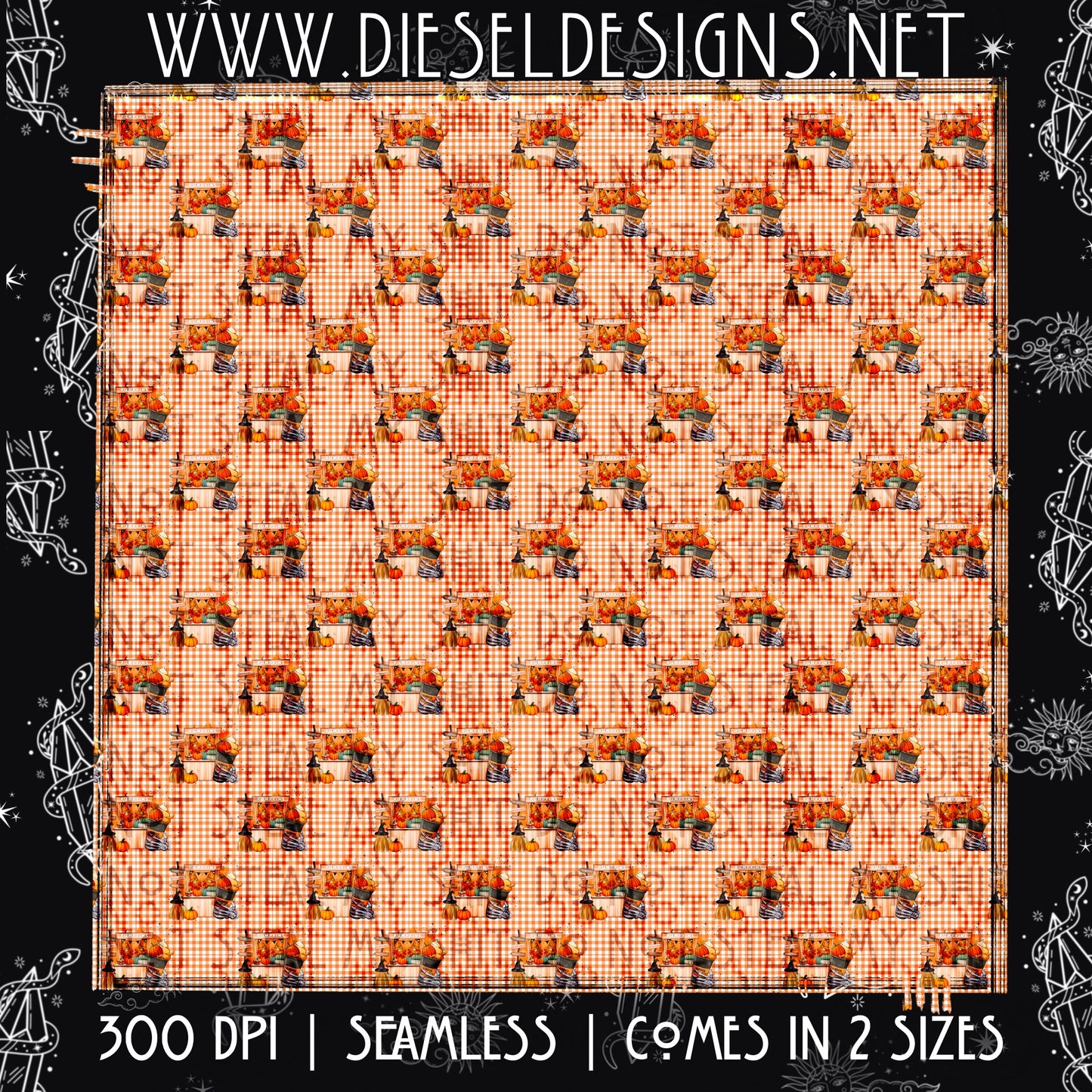 Fall checkered seamless | 300 DPI | PNG