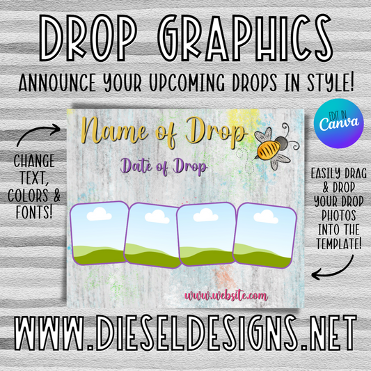 Spring Version 2 | Drop Graphic | Editable in CANVA