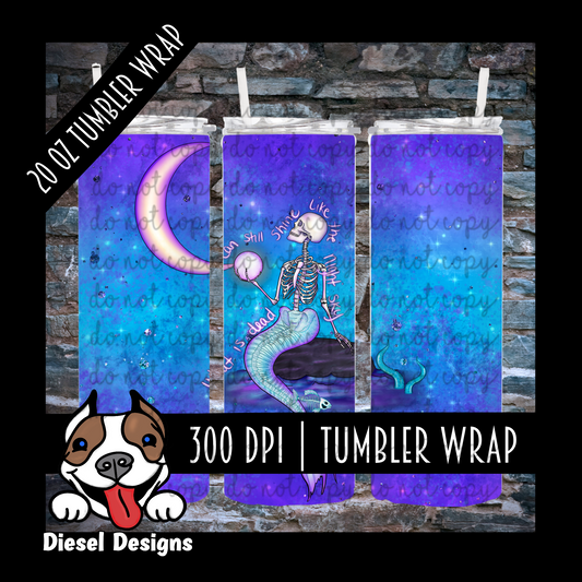What is dead | 300 DPI | 20 oz Skinny Tumbler Wrap