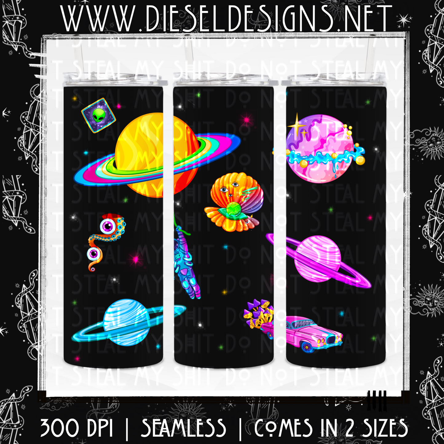 Outerspace | Tumbler Wrap | 300 DPI | PNG