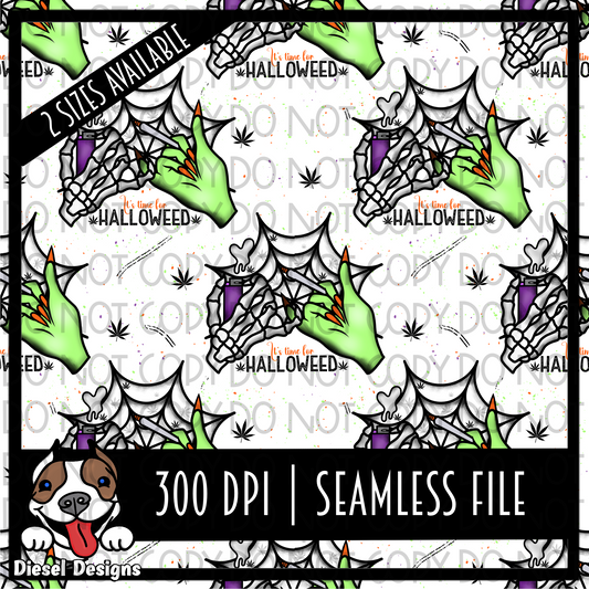 White Halloweed | 300 DPI | 12"x12" Seamless File | Comes in 2 sizes | NSFW