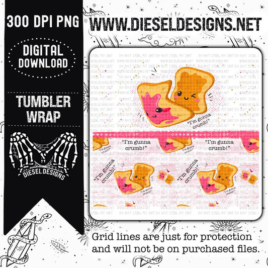 Crumb Tumbler Wrap | 300 DPI | 20 oz Skinny Tumbler Wrap