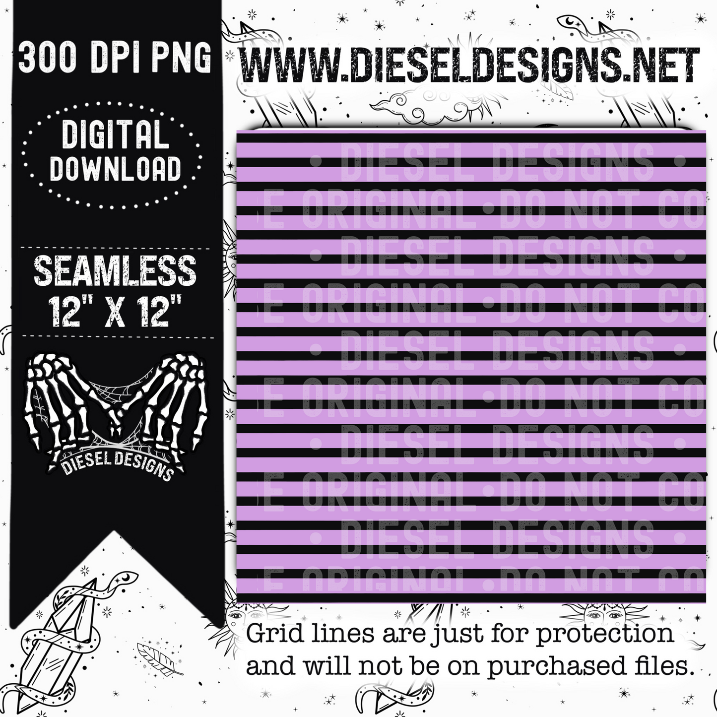 Dark Purple Stripes  | 300 DPI | 12" x 12" | Seamless File