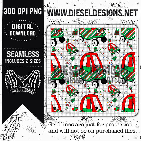 Coupe Christmas Seamless | 300 DPI | Seamless 12"x12" | 2 sizes Included
