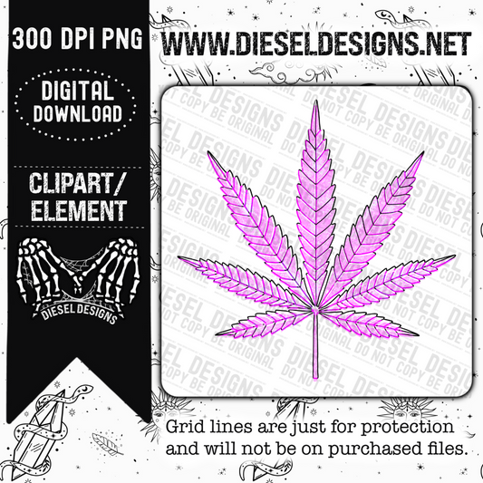 Pot leaf purple | 300 DPI | Transparent PNG | Clipart |