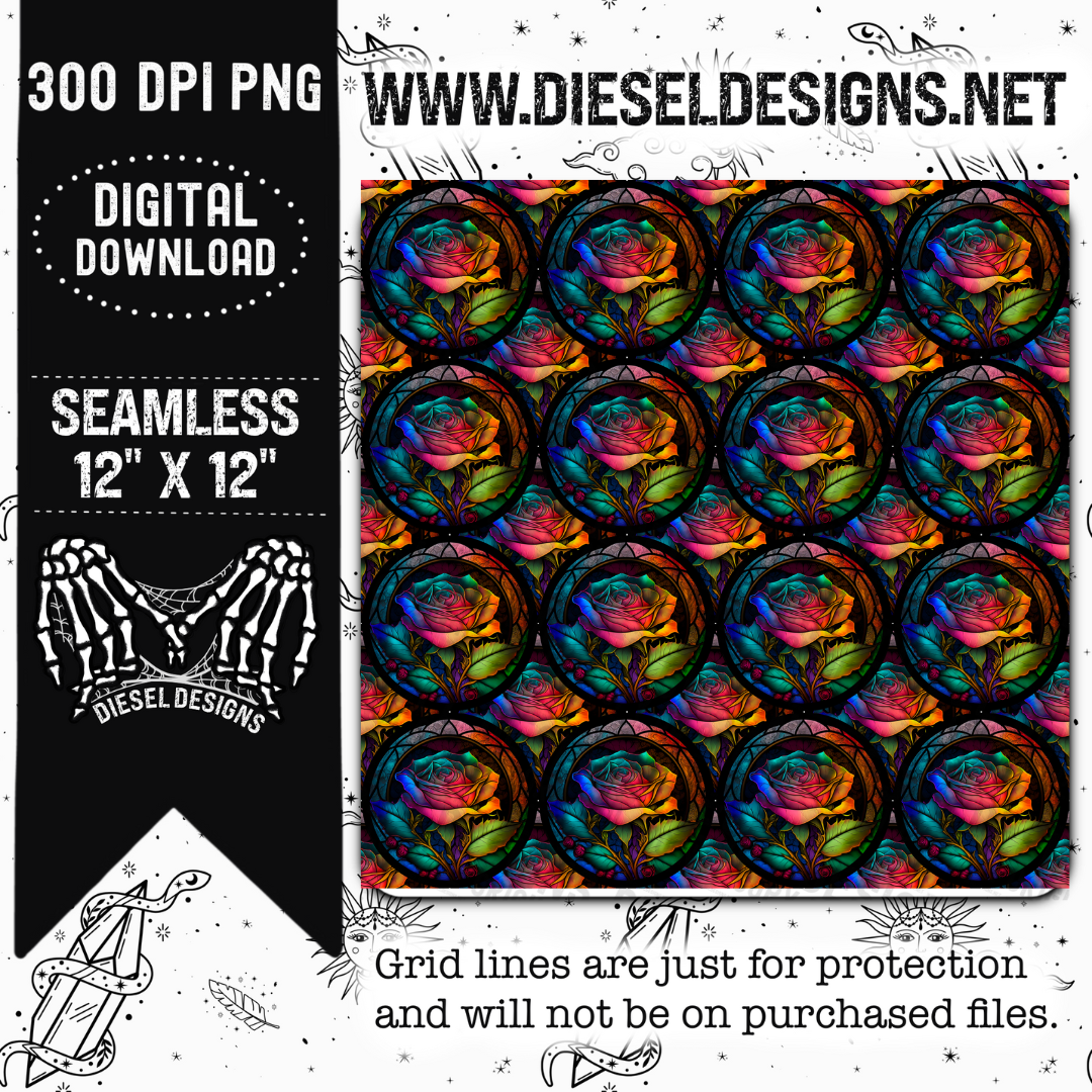 Rose glass | 300 DPI | 12" x 12" | Seamless File