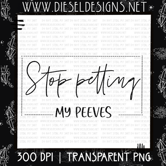 Stop Petting | 300 DPI | PNG |