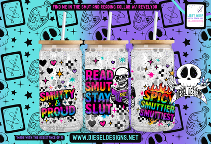 Smut And Reading Collab With RevelYou Design Co | 300 DPI | PNG | Tumbler Wraps | Libby Wraps | Collab | Digital File Only