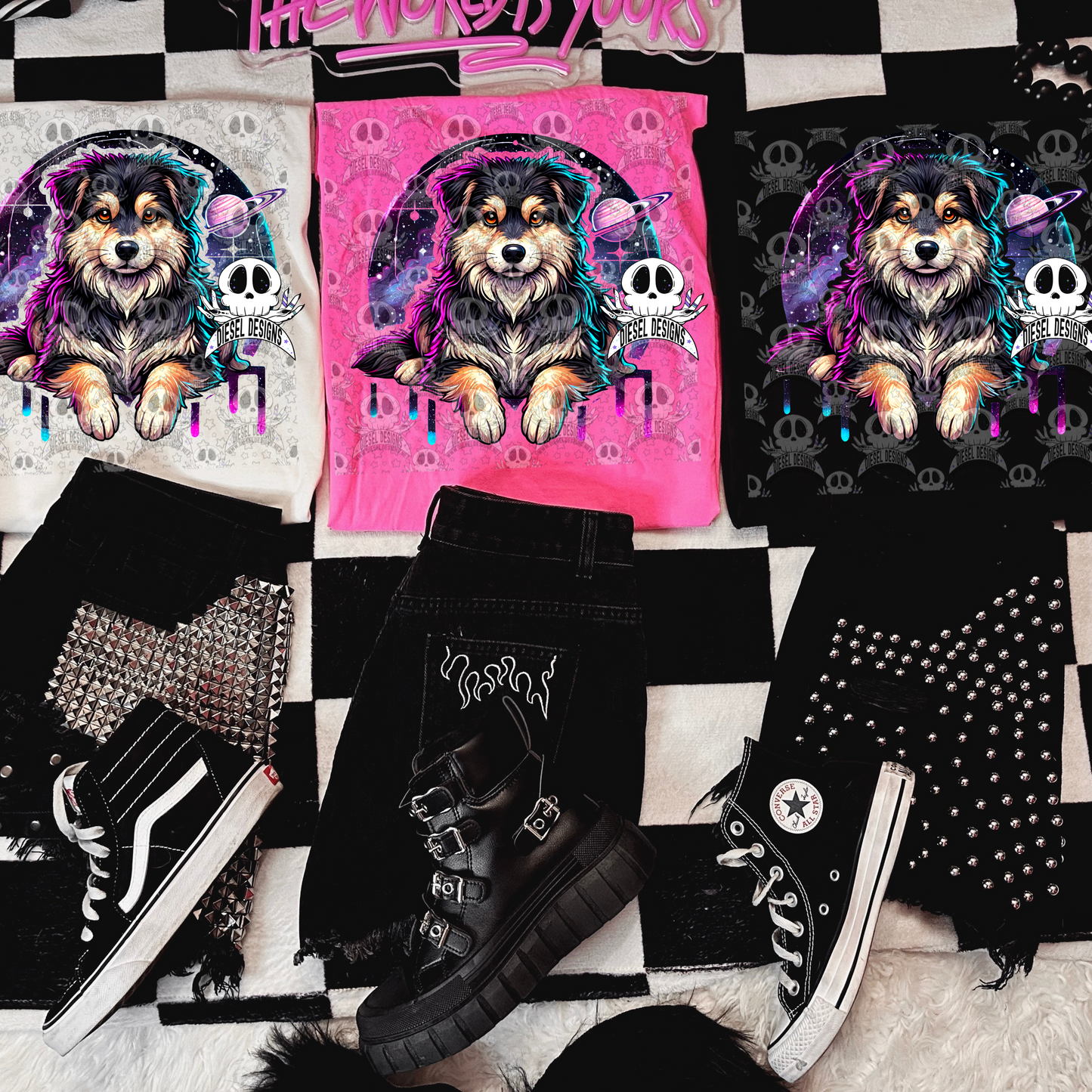 Galaxy Compfy Dog V1 PNG  | 300 DPI | Transparent PNG | Digital File Only