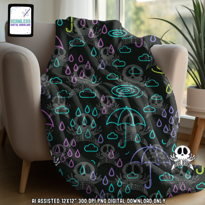 Rainy Day Seamless | Seamless File | 300 DPI | 12" x 12" | Digital File only