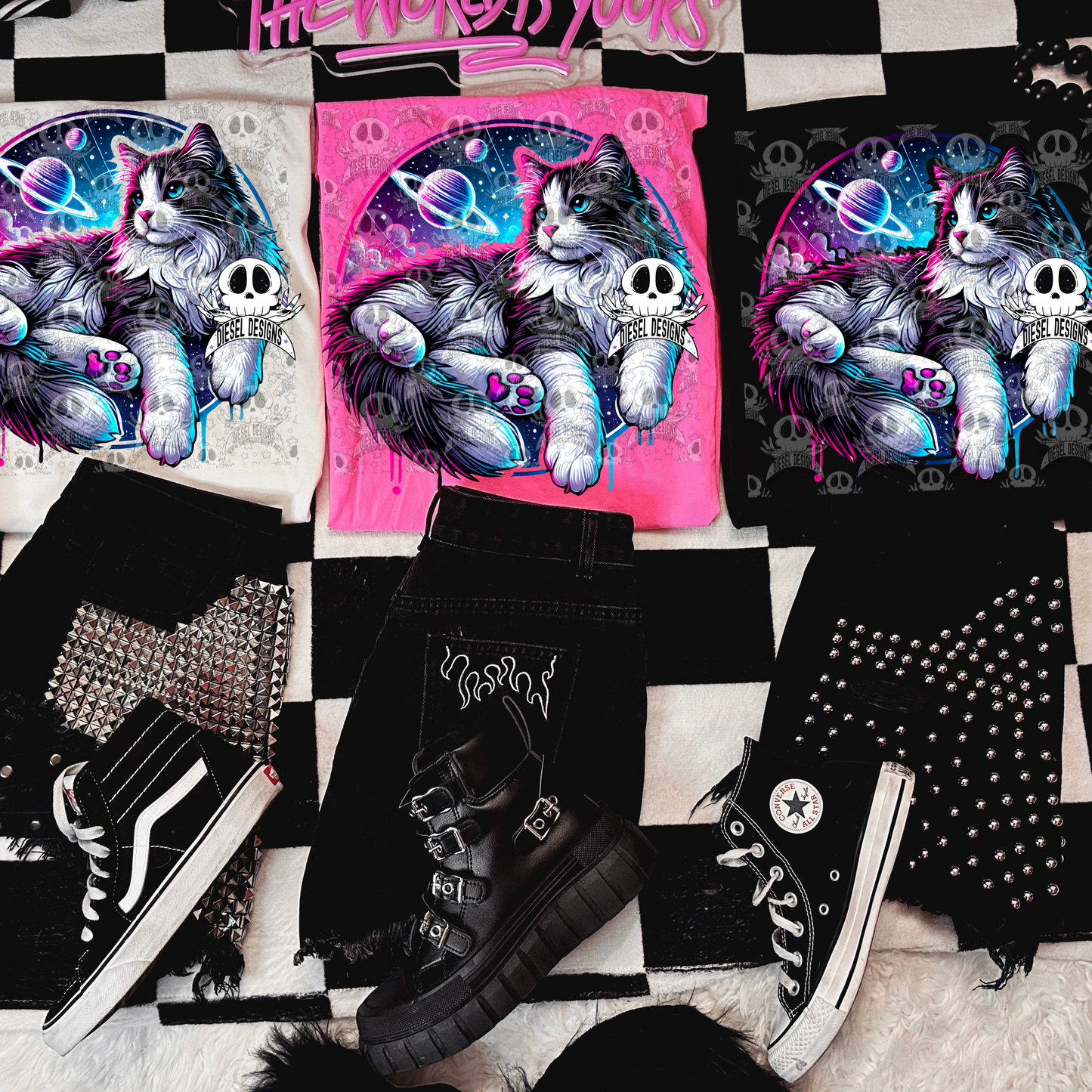 Galaxy Compfy Cat V3 PNG  | 300 DPI | Transparent PNG | Digital File Only