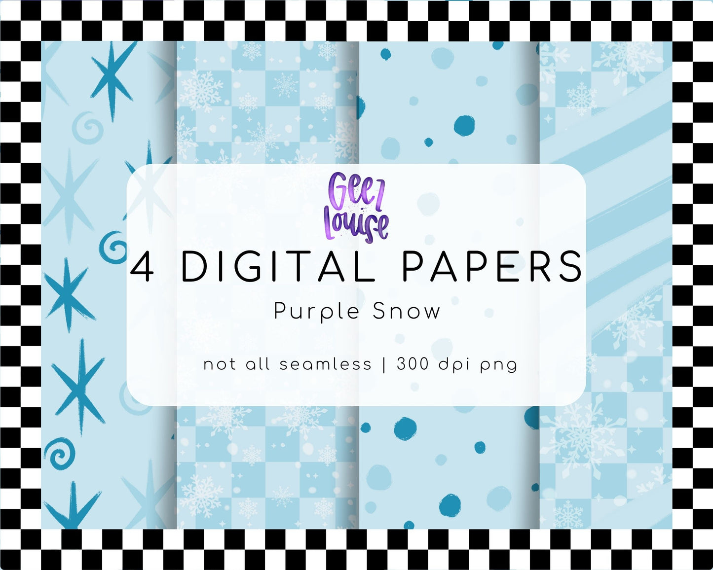 Winter Elements Collab With Geez Louise | Clipart | OTF Fonts | Alpha Sets | Procreate Stamp Set