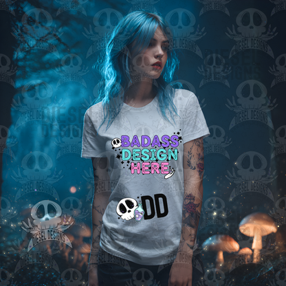 White T-shirt Mushroom Forrest Mock Up Bundle | AI Assisted Mock UP | PNG | Bundle