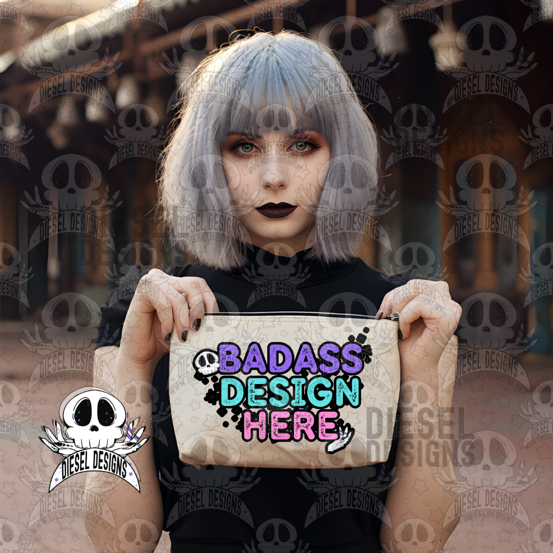 Makeup Bag / Clutch Mock Up Set of 7 | AI Assisted Mock UP | PNG |