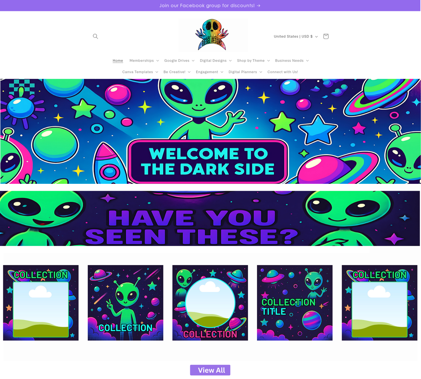 Outerspace Website Kit | Website Kits | Editable graphics included | Edit In Canva