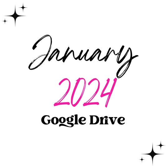 January 2024 Google Drive | 300 DPI | Transparent PNG | Seamless | Tumbler Wraps | Clipart