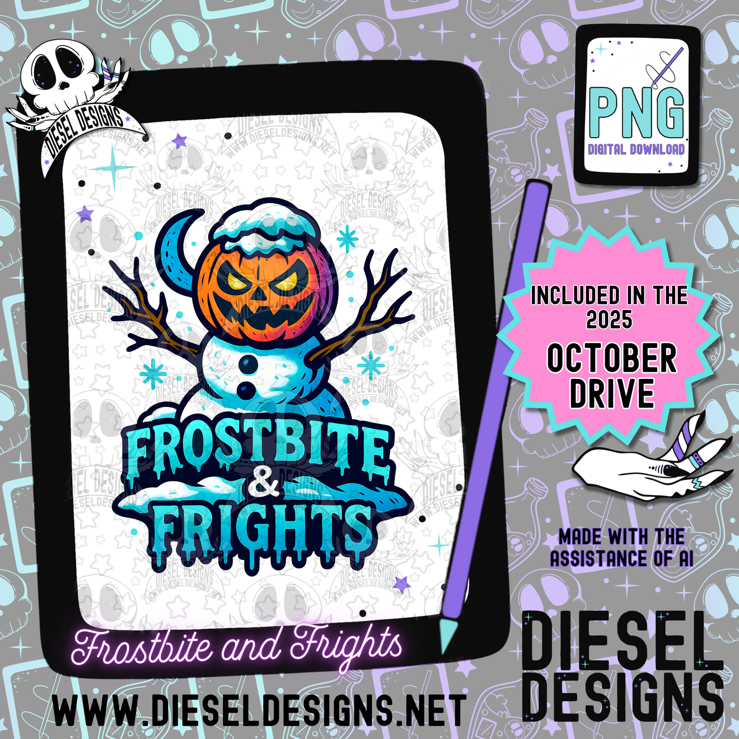 Frostbite And Frights PNG  | 300 DPI | Transparent PNG | Digital File Only