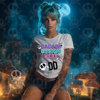 White T-shirt Mushroom Forrest Mock Up Bundle | AI Assisted Mock UP | PNG | Bundle