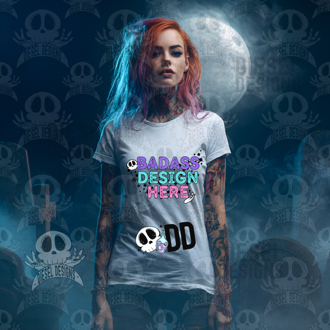 White T-Shirts In The Graveyard Mock Up Bundle | AI Assisted Mock UP | PNG | Bundle