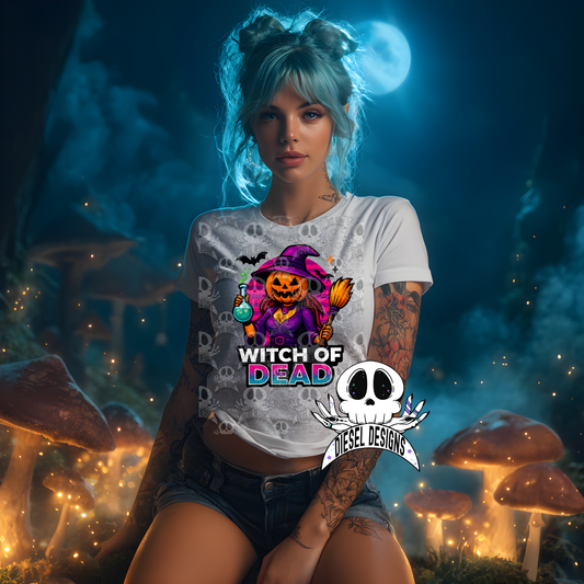 Witch of Dead — Pumpkin-Head Witch Halloween PNG for Shirts, Stickers & Tumblers (300 DPI Digital Download) 🎃🧪