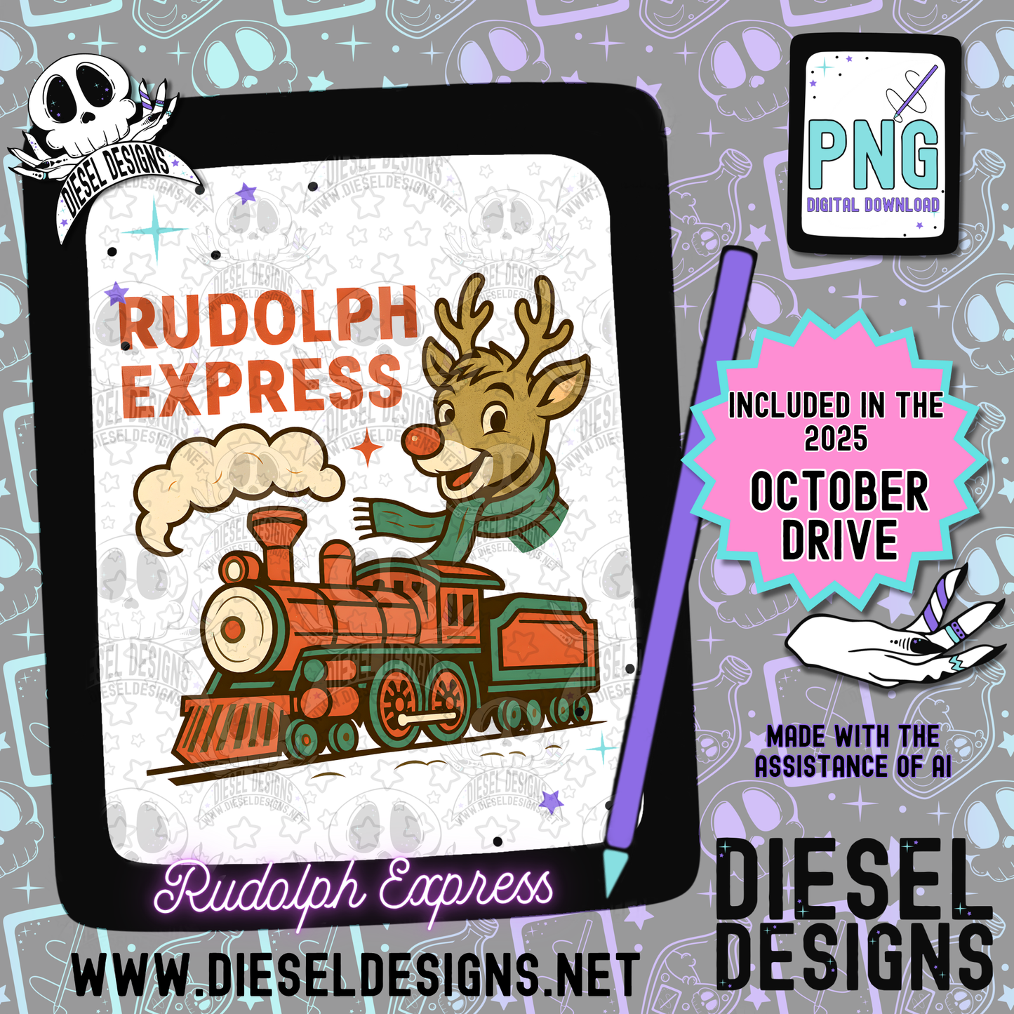 Retro Christmas PNG Bundle  | 300 DPI | Transparent PNG | Digital File Only | Bundle