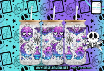 Spooky Brights LIBBY WRAP | 300 DPI PNG | 16 oz Libby Wrap | Digital File Only