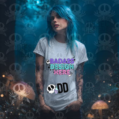 White T-shirt Mushroom Forrest Mock Up Bundle | AI Assisted Mock UP | PNG | Bundle