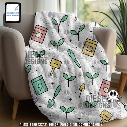 Seed Pack Seamless | Seamless File | 300 DPI | 12" x 12" | Digital File only