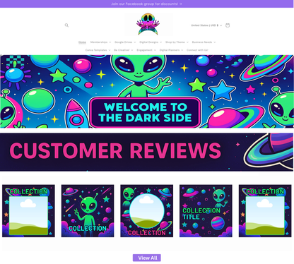 Outerspace Website Kit | Website Kits | Editable graphics included | Edit In Canva