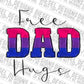 Bisexual Free Dad Hugs | 300 DPI | Transparent PNG