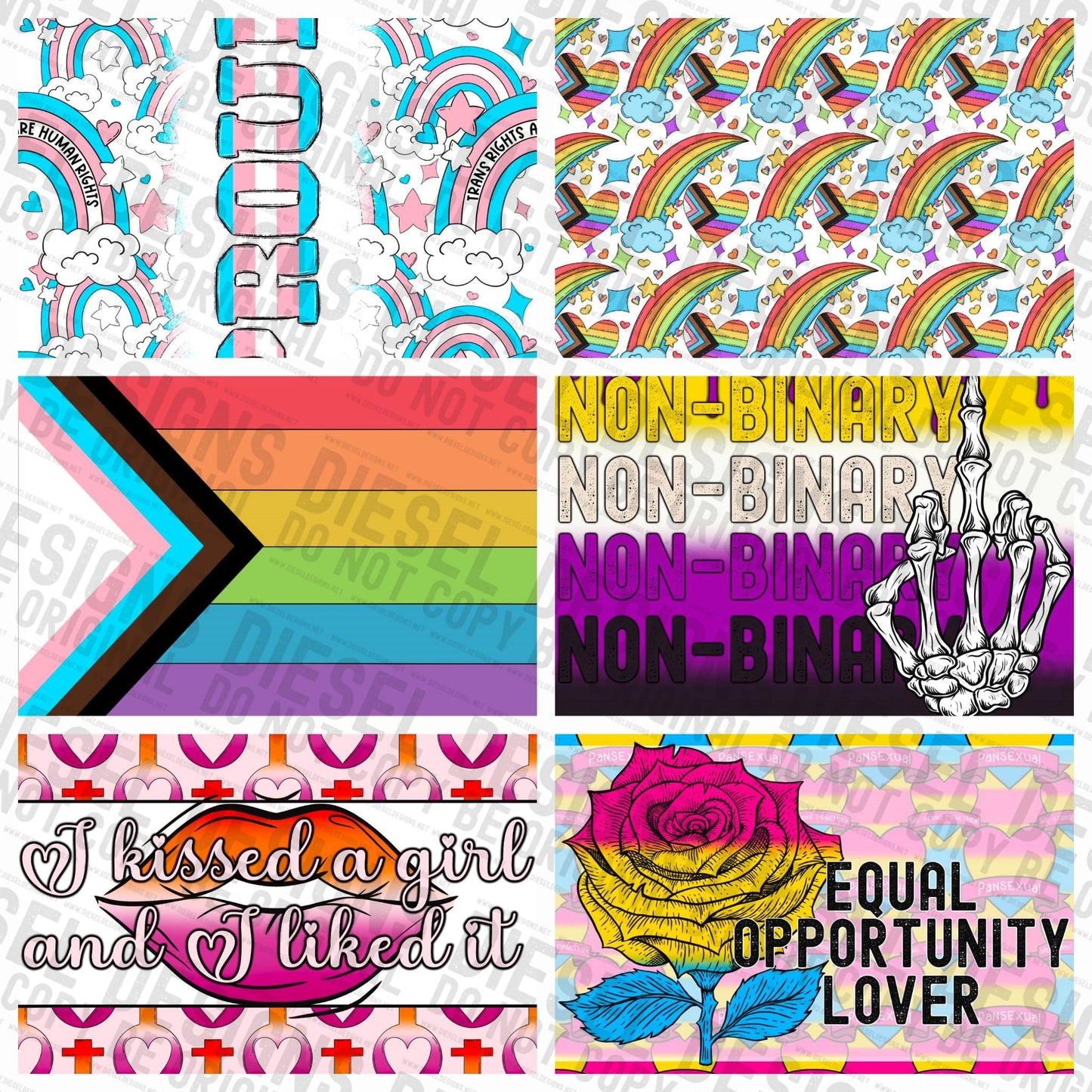 Pride Bundle - Tumbler & Libby Wrap Files | 300 DPI | PNG | Tumbler Wraps | Libby Wraps