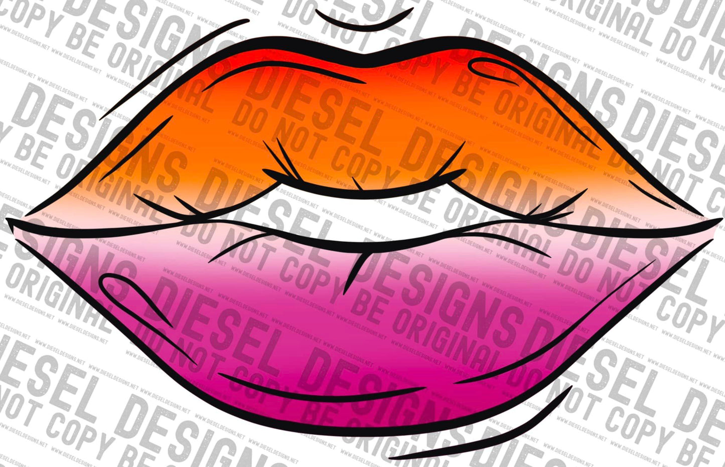 Lesbian Lips | 300 DPI | Transparent PNG