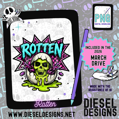 Rotten PNG  | 300 DPI | Transparent PNG | Digital File Only