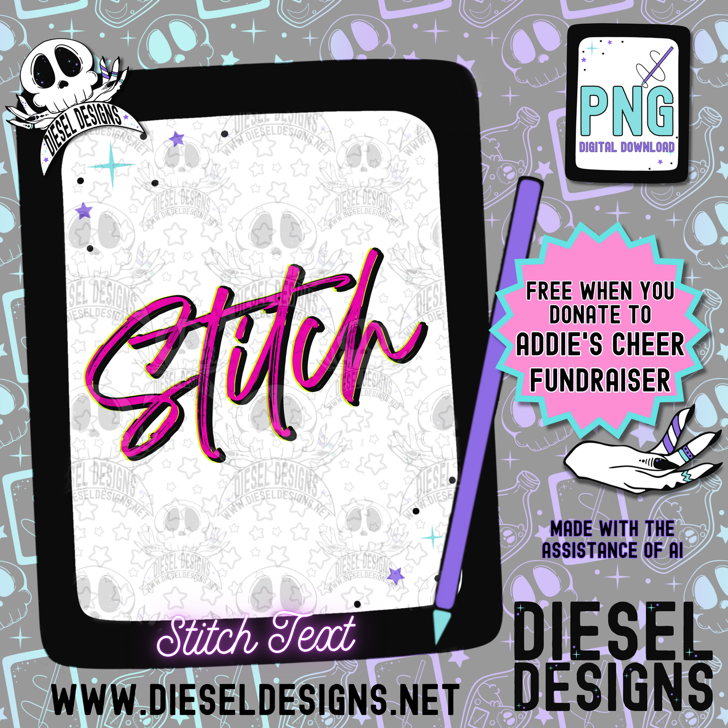 Blue Monster Cheer Fundraiser For Addie PNG Pack