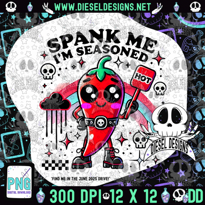 Spank Me PNG  | 300 DPI | Transparent PNG | Digital File Only