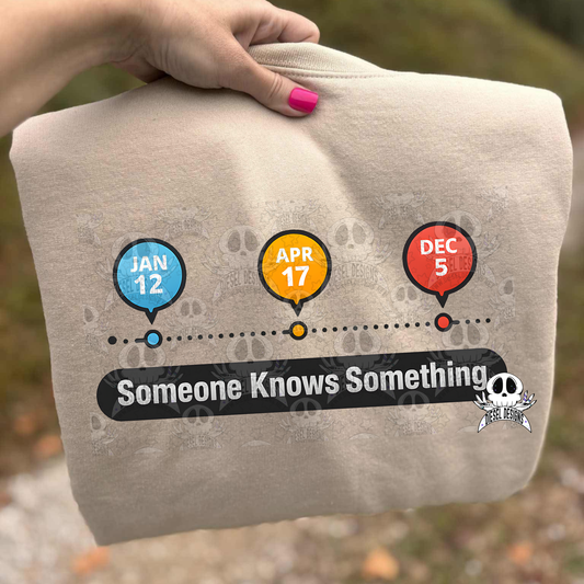 Someone Knows Something PNG  | 300 DPI | Transparent PNG | Digital File Only