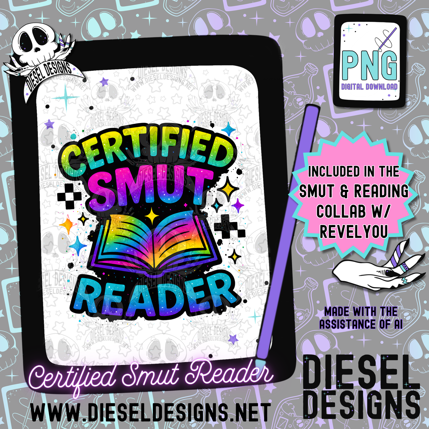Smut And Reading Collab With RevelYou Design Co | 300 DPI | PNG | Tumbler Wraps | Libby Wraps | Collab | Digital File Only