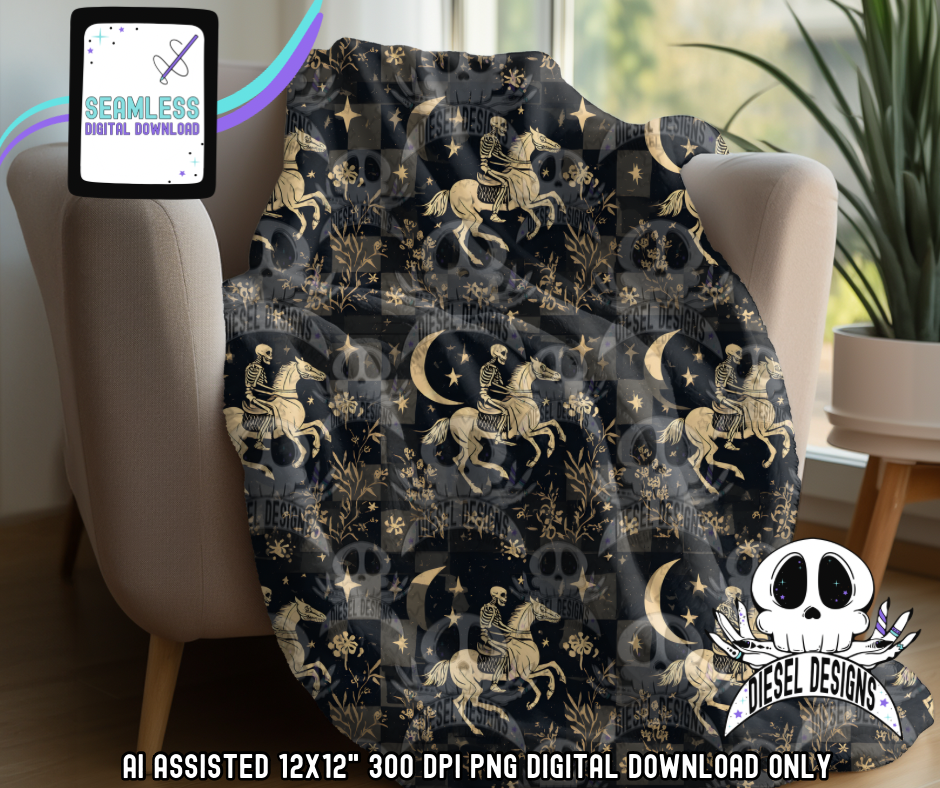 Into The Night  Seamless | Seamless File | 300 DPI | 12" x 12" | Digital File only