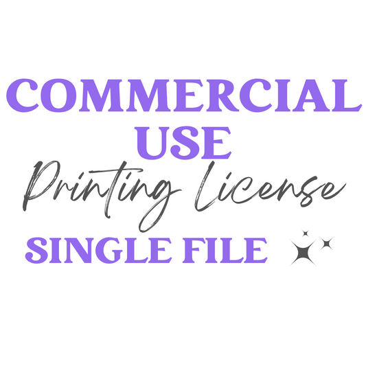 Commercial Use | Printing License | SINGLE Design |
