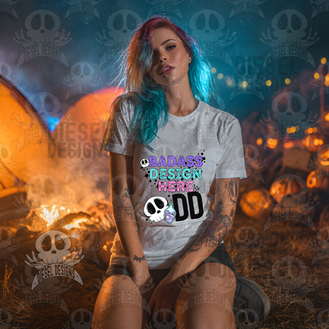 White T-shirt Camping In The Pumpkin Patch Mock Up Bundle | AI Assisted Mock UP | PNG | Bundle