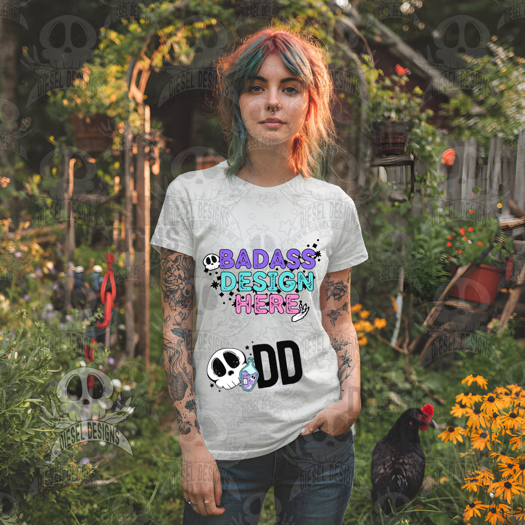 Garden Themed Tshirt Mock Up Set | AI Assisted Mock UP | PNG | Set