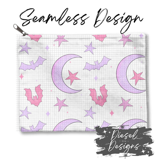 Pink & Purple Starry Night | Seamless File | 300 DPI | 12" x 12" | Digital File only