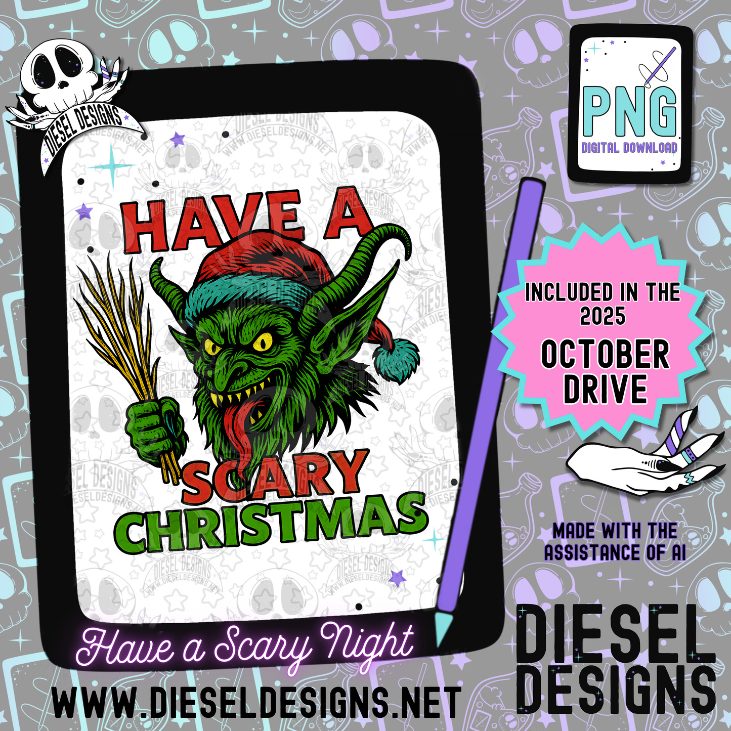 Have A Scary Night PNG  | 300 DPI | Transparent PNG | Digital File Only