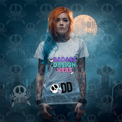 White T-Shirts In The Graveyard Mock Up Bundle | AI Assisted Mock UP | PNG | Bundle