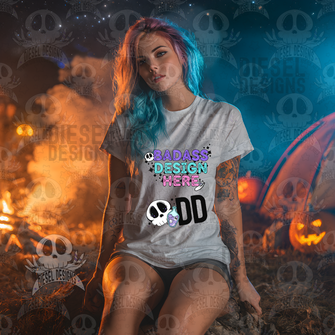 White T-shirt Camping In The Pumpkin Patch Mock Up Bundle | AI Assisted Mock UP | PNG | Bundle