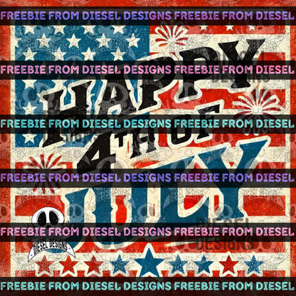 4th Of July Social Media Graphic Freebie 2 | PNG | Freebie | Facebook | Instagram